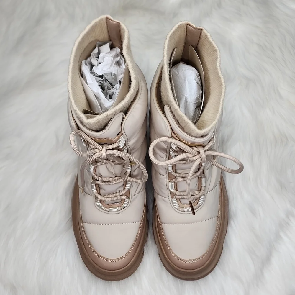 Sam Edelman Tabitha Leather Winter Boots Moonbeam